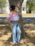 Floral Ruffle Off-Shoulder Top