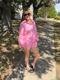Pink Button-Up Top
