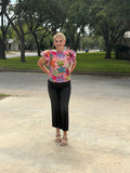 Floral Flutter Sleeve Top